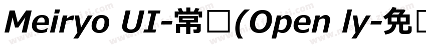 Meiryo UI-常规(Open ly字体转换